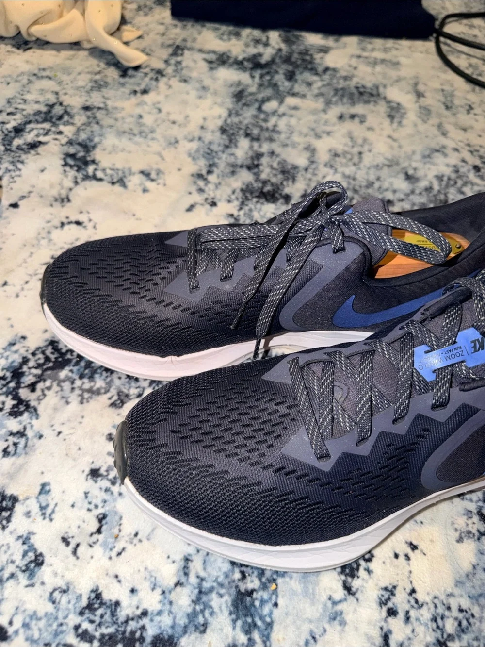 Nike Zoom‎ Winflo 6 Running Shoes Black Blue Men’s Size 10.5